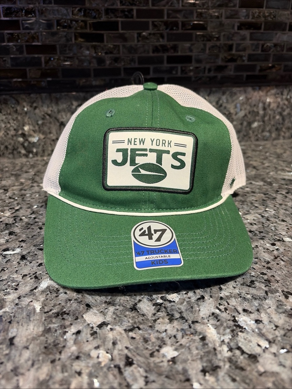 New York Jets Hat '47 Brand Green Chorded Vented Golf Cap NFL NWT Patch kids